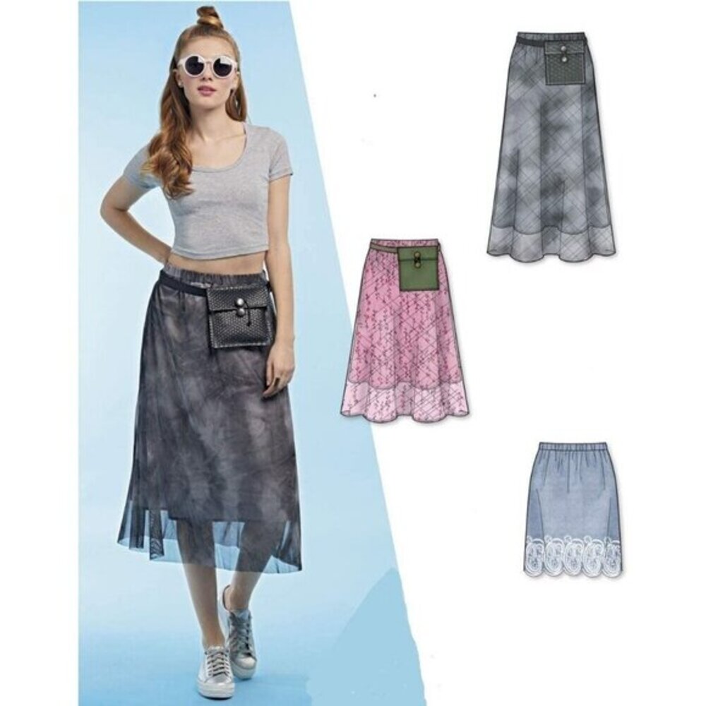 Simplicity Sewing Pattern 0962‎ Skirt Belt Bag Misses Size 6-18